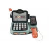 LEAN TOYS Cash Register Shop Kit with Microphone Sound Terminal – Interactive Playset for Kids 3+