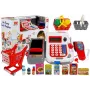 LEAN TOYS Cash Register with Trolley Baskets & Accessories | 35-Piece Pretend Play Set with Working Calculator, Light-Up Scanner, Microphone, Shopping Trolley and Basket | For Ages 3+