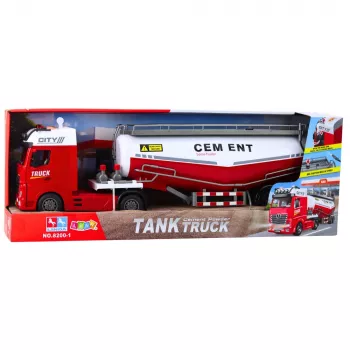LEAN TOYS Cement Tanker Truck with Water Pouring Function, Lights and Sounds