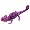 LEAN TOYS Chameleon Rubber Figurine Stretchable Realistic Purple Reptile 14 cm