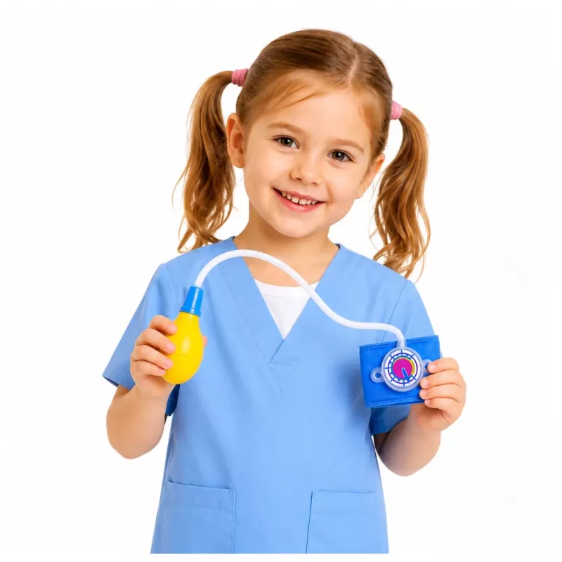 LEAN TOYS Children's Blood Pressure Monitor with Moving Hand, Blue