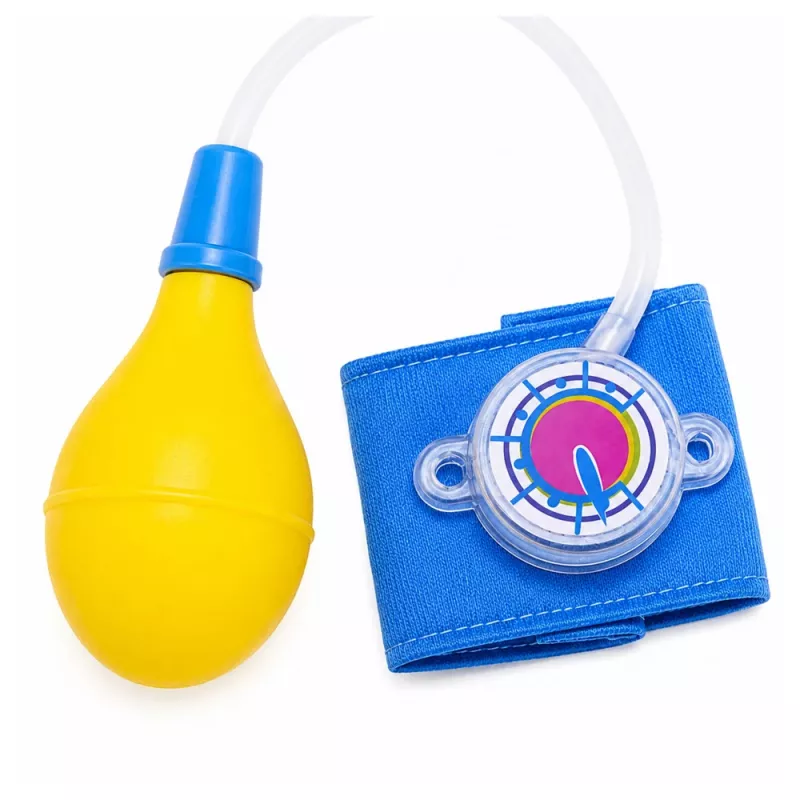 LEAN TOYS Children's Blood Pressure Monitor with Moving Hand, Blue