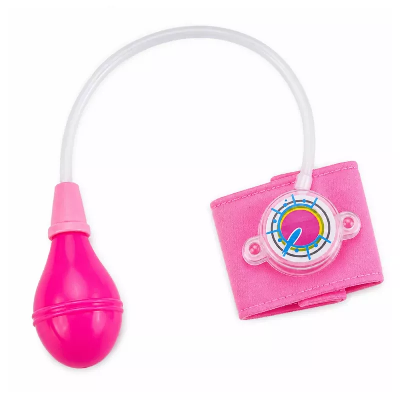 LEAN TOYS Children's Blood Pressure Monitor with Moving Hand Pink