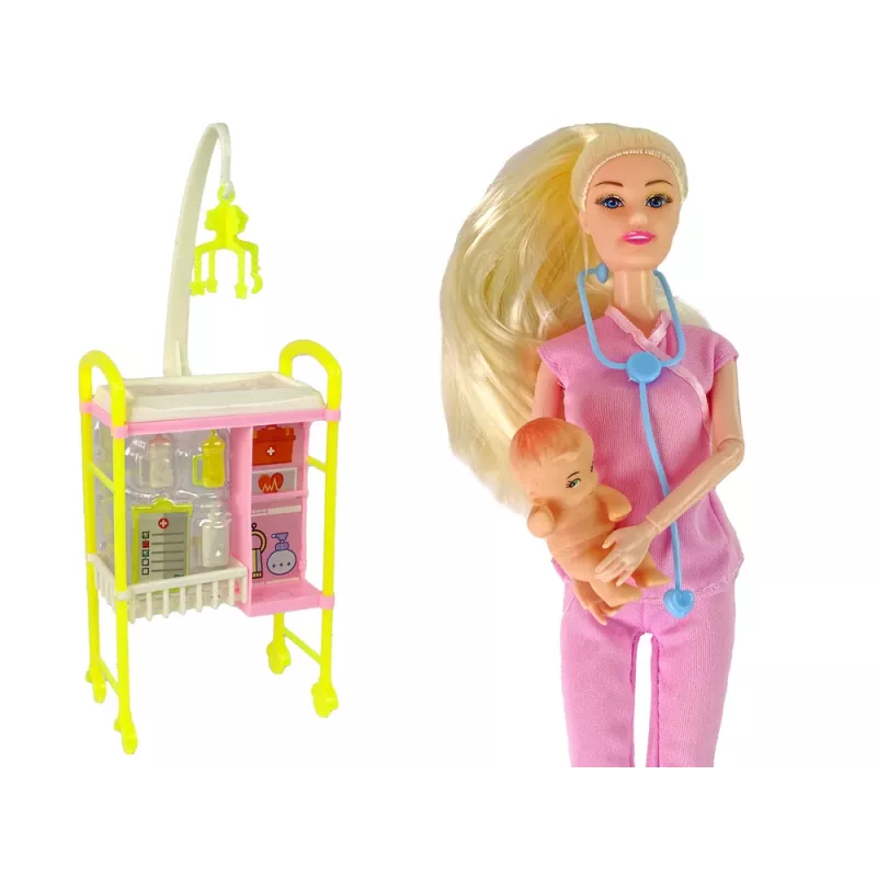 LEAN TOYS Children's Doll Doctor Long Hair Accessories