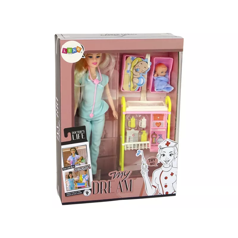 LEAN TOYS Children's Doll Doctor Long Hair Accessories