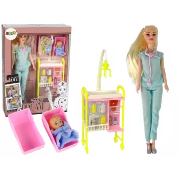 LEAN TOYS Children's Doll Doctor Long Hair Accessories