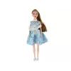 LEAN TOYS Children's Doll Emily Spring Long Hair Blue Dress Kitten