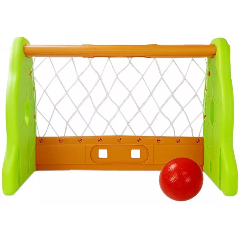 LEAN TOYS Children's Green and Orange Football Goal