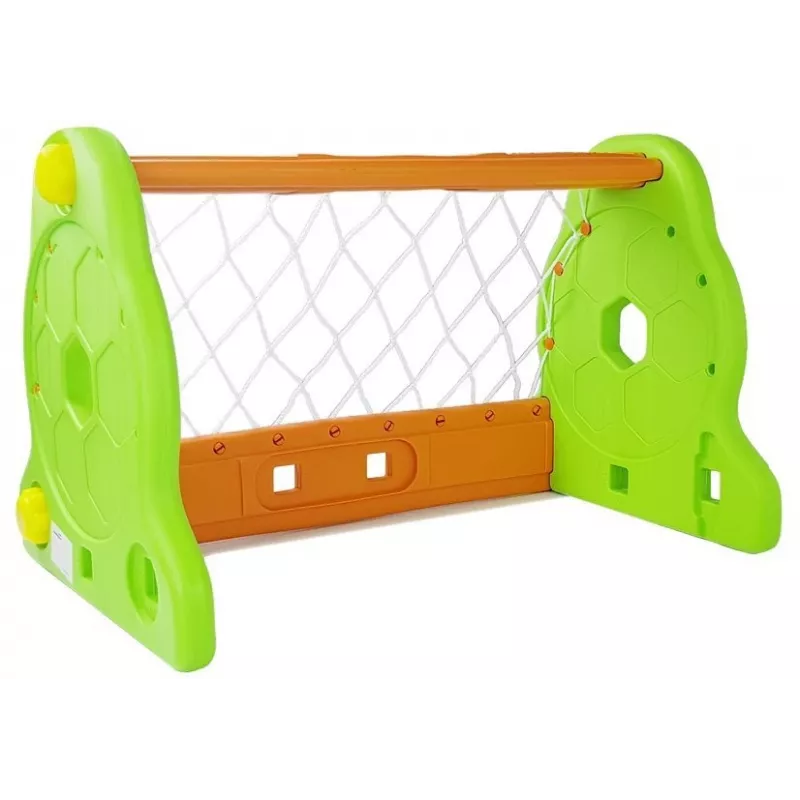 LEAN TOYS Children's Green and Orange Football Goal