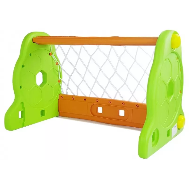 LEAN TOYS Children's Green and Orange Football Goal
