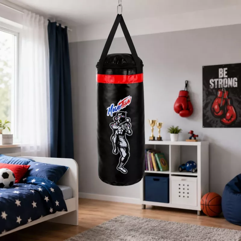 LEAN TOYS Children's Punching Bag Exercise Set MUAY THAI Gloves 55x17cm M