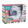 Lean Toys Children's Sewing Machine for Kids - White, Battery Operated, Realistic Toy with Foot Pedal and LED Light