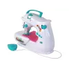 Lean Toys Children's Sewing Machine for Kids - White, Battery Operated, Realistic Toy with Foot Pedal and LED Light