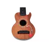 LEAN TOYS Children's Toy Guitar with Brown Wood Finish and Pick, 6 Nylon Strings, Acoustic, Ages 3+
