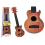LEAN TOYS Children's Toy Guitar with Brown Wood Finish and Pick, 6 Nylon Strings, Acoustic, Ages 3+