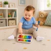 LEAN TOYS Children's Xylophone Piano Colorful Musical Instrument 2 in 1 Drumstick