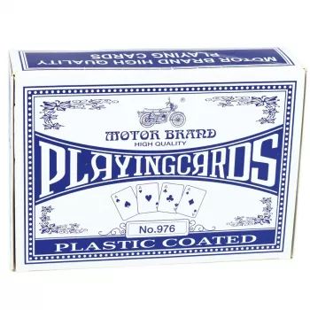 LEAN TOYS Classic Playing Cards Plastic Coating Blue - Poker Size, 54 Cards, Splash-Resistant
