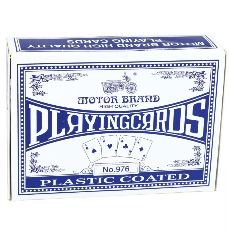 LEAN TOYS Classic Playing Cards Plastic Coating Blue - Poker Size, 54 Cards, Splash-Resistant