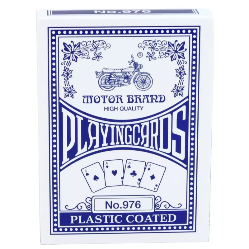 LEAN TOYS Classic Playing Cards Plastic Coating Blue - Poker Size, 54 Cards, Splash-Resistant
