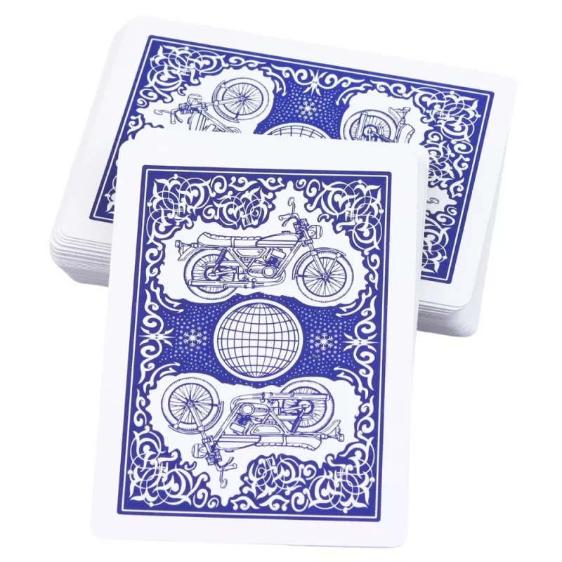 LEAN TOYS Classic Playing Cards Plastic Coating Blue - Poker Size, 54 Cards, Splash-Resistant
