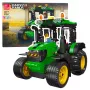 LEAN TOYS Construction Blocks Farm Tractor Agricultural Green 304 pcs