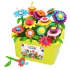 LEAN TOYS Construction Blocks Flowers Colorful Flower Garden In Box 73 pcs.