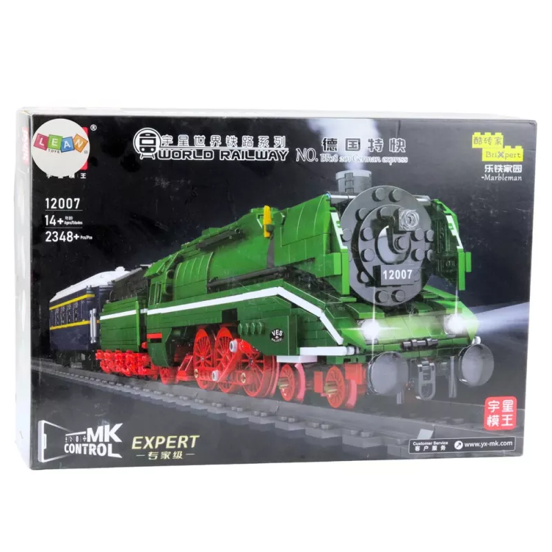 LEAN TOYS Construction Blocks Remote Controlled Steam Locomotive RC 2348 el. – 2,348 Pieces
