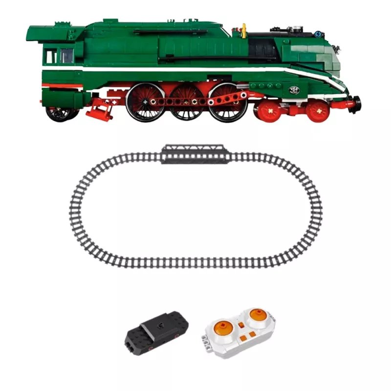 LEAN TOYS Construction Blocks Remote Controlled Steam Locomotive RC 2348 el. – 2,348 Pieces
