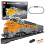 LEAN TOYS Construction Blocks Set Gray-Yellow Remote Control Train RC 1751 Pieces