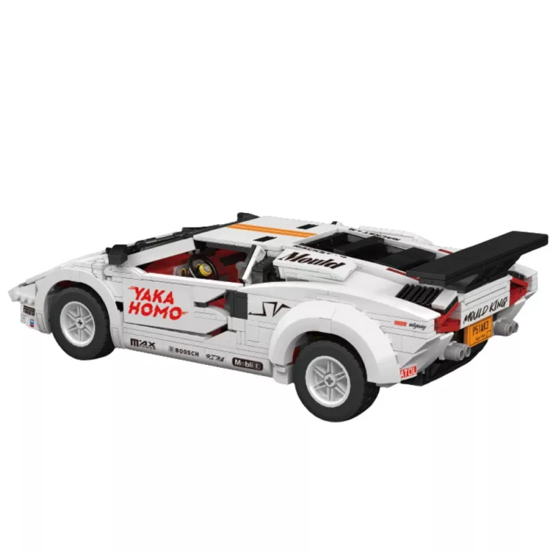 LEAN TOYS Construction Blocks Sport Car Remote Control RC White 1384 pcs