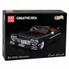 LEAN TOYS Construction Bricks Classic Car Cabrio Cadi-Elrado Black 1324 pcs.