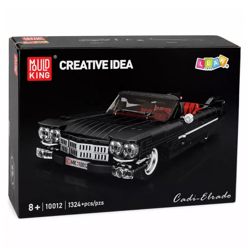 LEAN TOYS Construction Bricks Classic Car Cabrio Cadi-Elrado Black 1324 pcs.