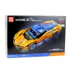 LEAN TOYS Construction Bricks Sports Car RC – Blue and Orange (1883 Pieces, 2.4GHz, 1:8 Scale)