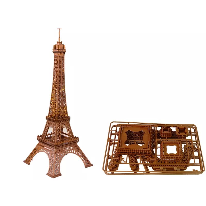 LEAN TOYS Construction Crane Controlled by R/C Remote Control 90 cm High Eiffel Tower Construction