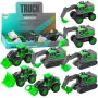 LEAN TOYS Construction Vehicle Excavator Loader Bulldozer Green Drive Mix