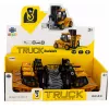 LEAN TOYS Construction Vehicle Forklift With Adjustable Gripper Lights Sounds Yellow 1:43