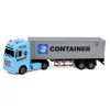 LEAN TOYS Container Truck with Opening Doors, Lights and Sounds – Blue, 54 cm