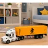 LEAN TOYS Container Truck with Opening Doors Lights and Sounds Yellow 54 cm