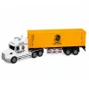 LEAN TOYS Container Truck with Opening Doors Lights and Sounds Yellow 54 cm