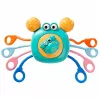 LEAN TOYS Crab Sensory Educational Toy For Toddlers Rattle Teether Blue