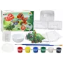 LEAN TOYS Creative Artistic Set Dinosaurs 3D Plaster Paints - Cast & Paint 6 Dinosaur Figures, 6 Molds, 6 Paints, Tools, Ages 5+