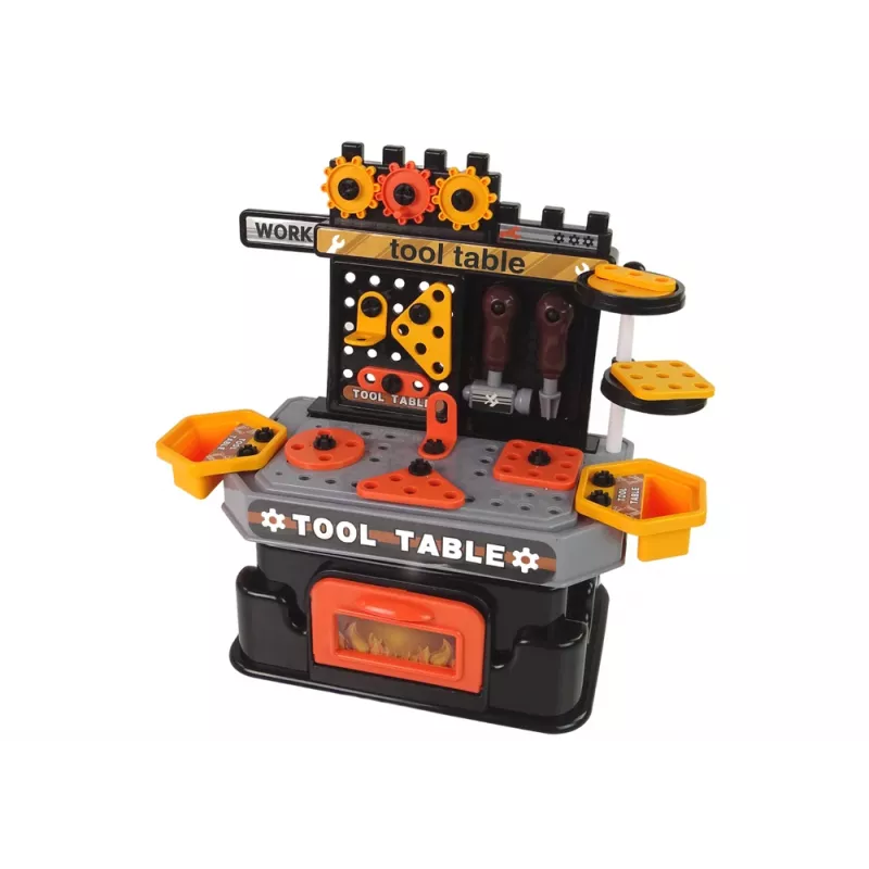 LEAN TOYS Creative DIY Workshop 57 Pieces Workshop Table + Tools