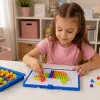 LEAN TOYS Creative Set Button Mosaic Puzzle Mushrooms Pushpins Suitcase 300 pcs