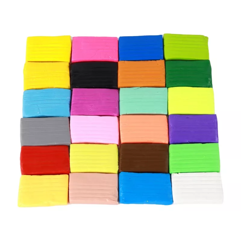 LEAN TOYS Creative Set of Clay Modeling Clay 24 Colors Accessories
