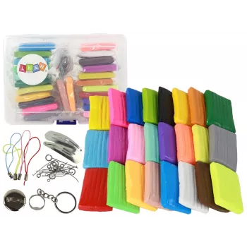 LEAN TOYS Creative Set of Clay Modeling Clay 24 Colors Accessories
