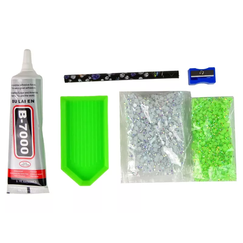 LEAN TOYS Creative Unicorn Kit DIY Diamonds Crystals Green