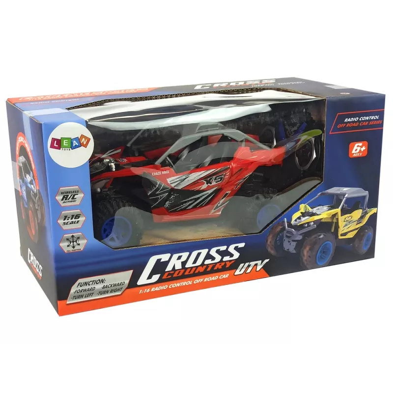 LEAN TOYS Cross Country Remote Controlled Terrain Car 27 MHz Red