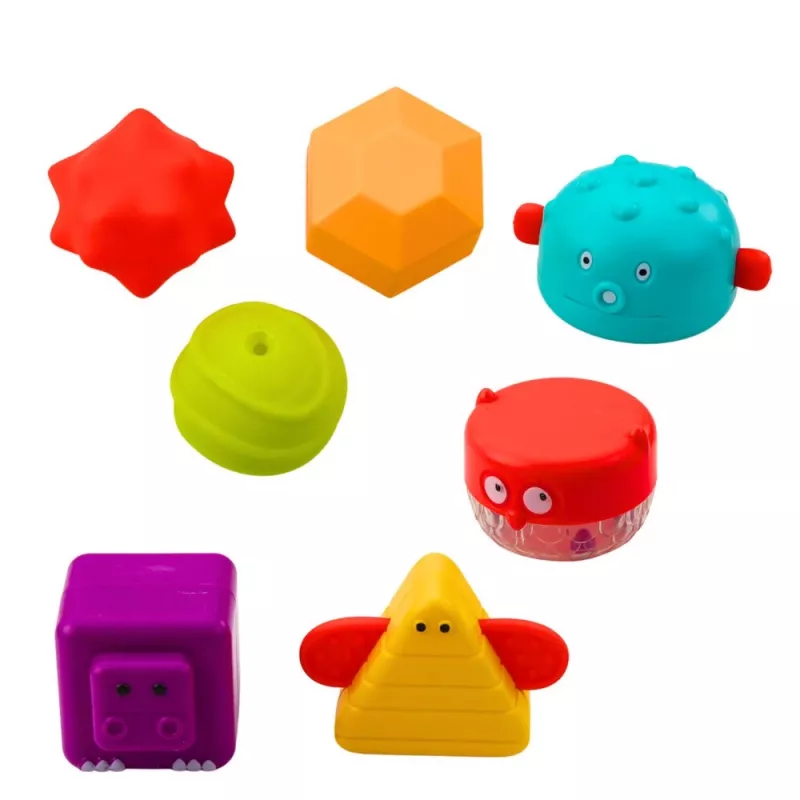 LEAN TOYS Cylinder Sensory Cube Interactive Shape Sorter with Lights and Sounds - Multicolor (22659)