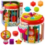 LEAN TOYS Cylinder Sensory Cube Interactive Shape Sorter with Lights and Sounds - Multicolor (22659)