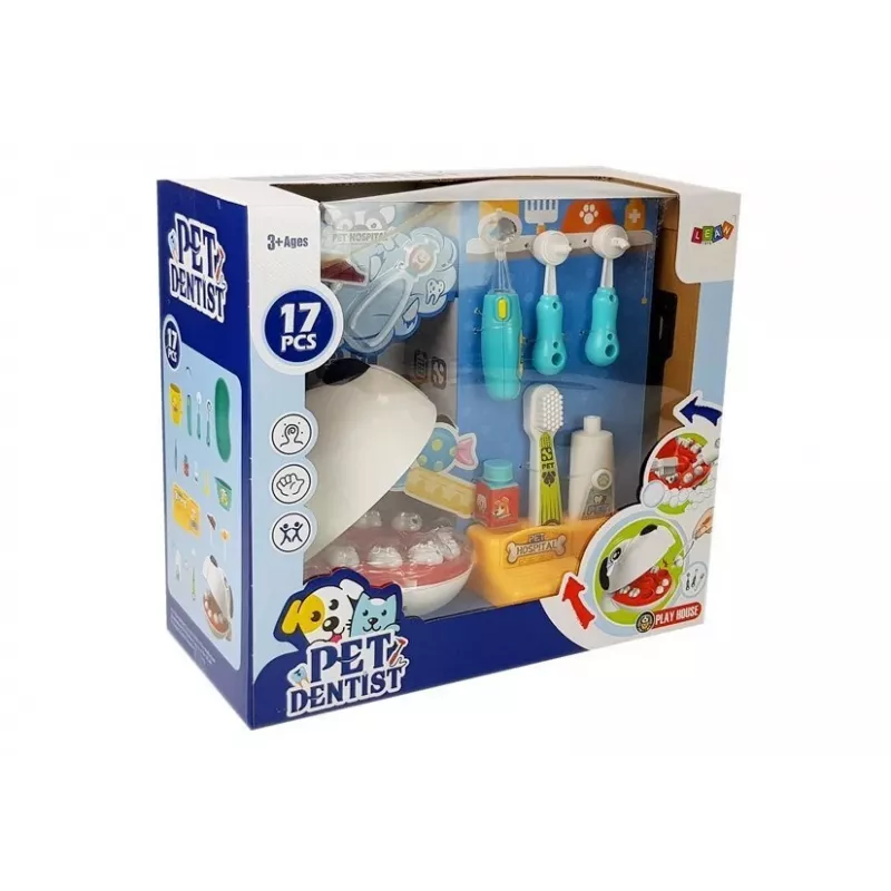 LEAN TOYS Dentist's Small Doctor's Kit Dog. Toothbrush. Squeezed Toothpaste.